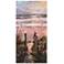 Sunset Pathway", Beach Sunset on Silver Shagreen Wrapped Canvas Wall A
