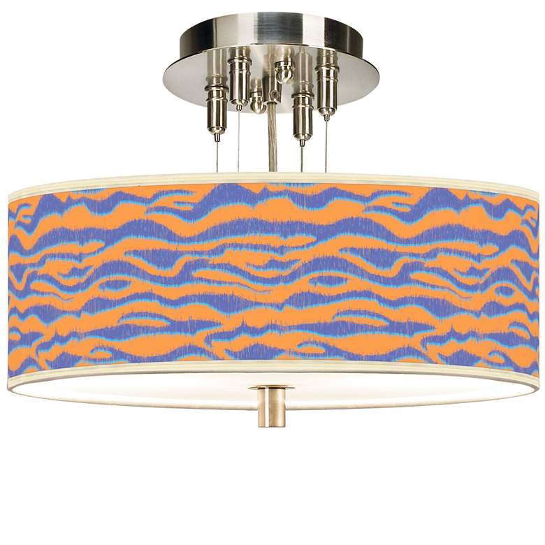 Image 1 Sunset Stripes Giclee 14 inch Wide Ceiling Light
