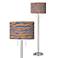 Sunset Stripes Giclee Brushed Nickel Garth Floor Lamp
