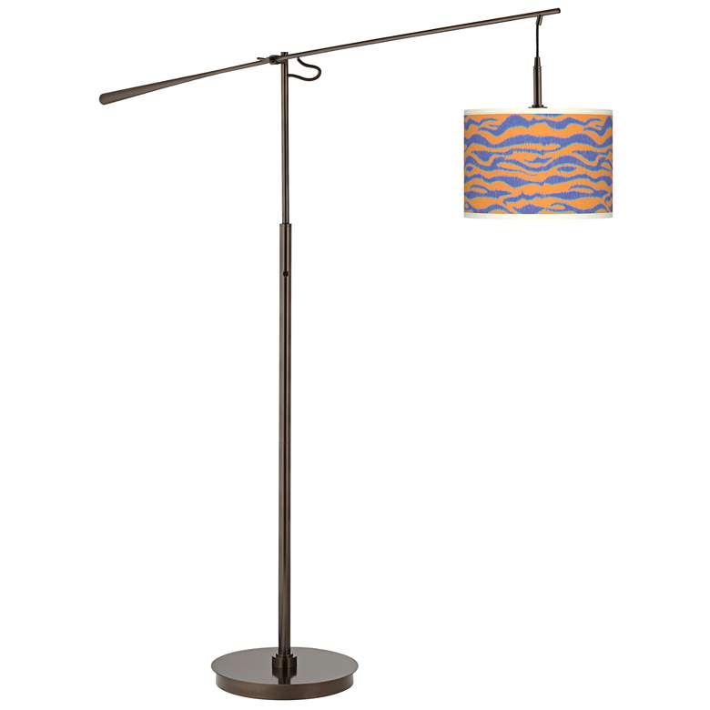 Image 1 Sunset Stripes Giclee Glow Bronze Balance Arm Floor Lamp