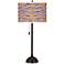Sunset Stripes Giclee Glow Tiger Bronze Club Table Lamp