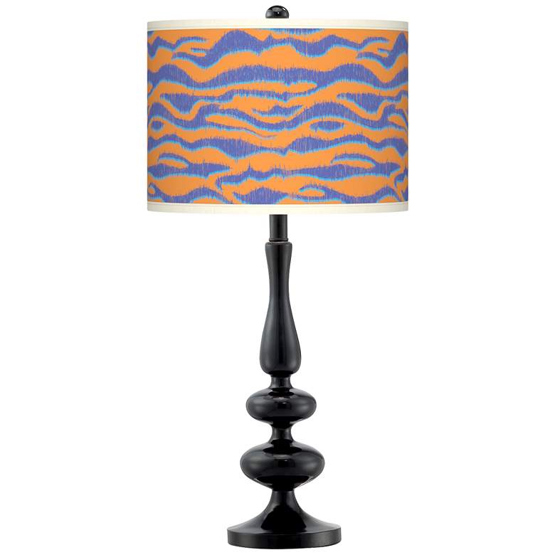 Image 1 Sunset Stripes Giclee Paley Black Table Lamp