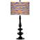 Sunset Stripes Giclee Paley Black Table Lamp