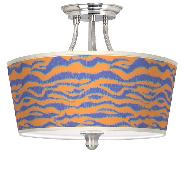 Image 1 Sunset Stripes Tapered Drum Giclee Ceiling Light
