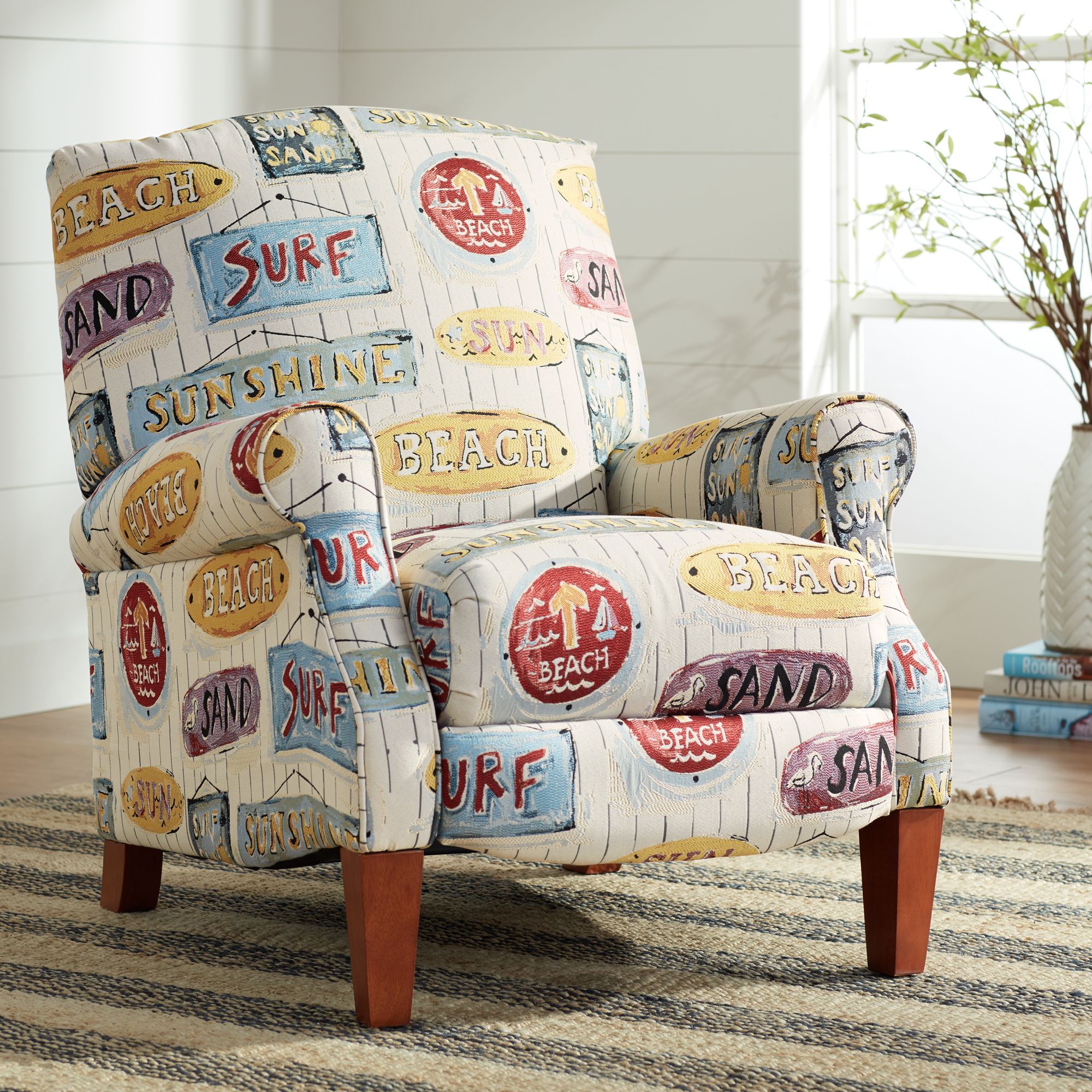 coastal print recliners