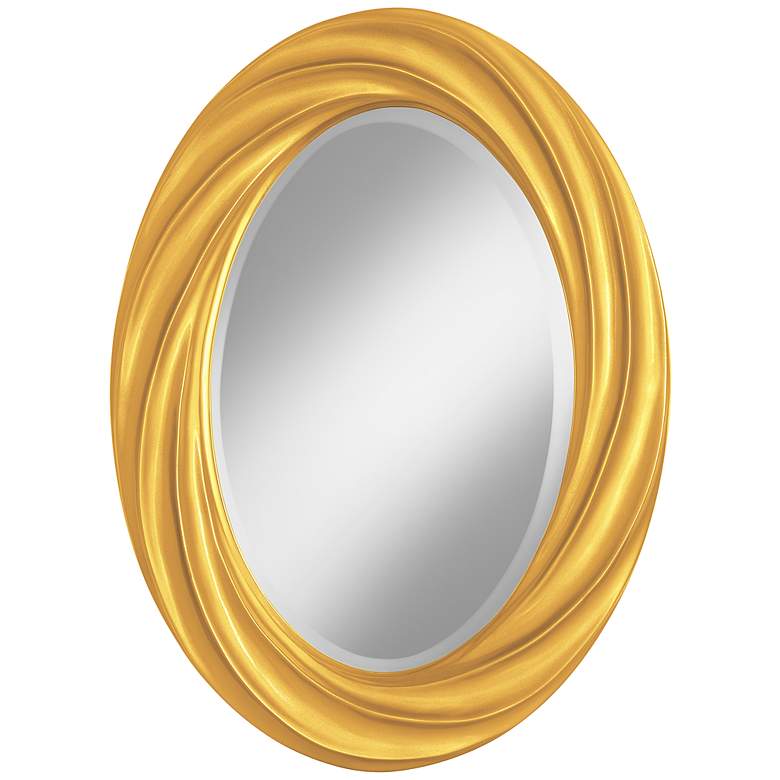 Image 1 Sunshine Metallic 30 inch High Oval Twist Wall Mirror