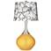 Sunshine Metallic Graphic Floral Shade Spencer Table Lamp