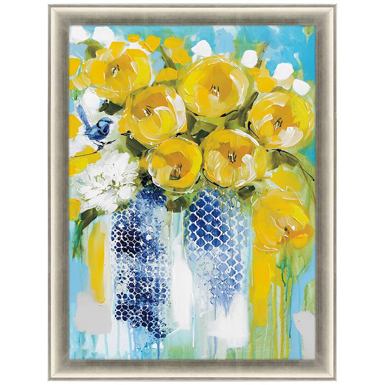Image 2 Sunshine Yellow 44" High Rectangular Giclee Framed Wall Art