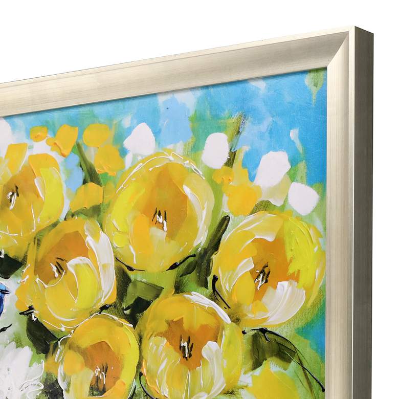 Image 3 Sunshine Yellow 44" High Rectangular Giclee Framed Wall Art more views