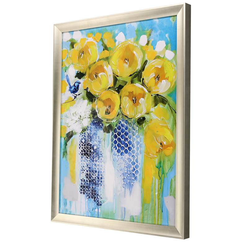 Image 4 Sunshine Yellow 44" High Rectangular Giclee Framed Wall Art more views