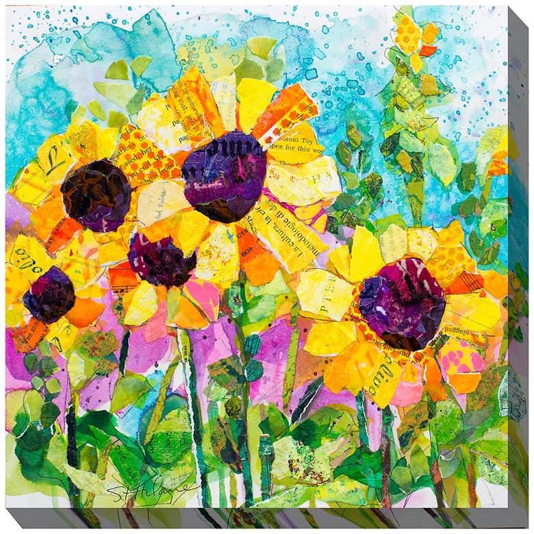 Image 2 Sunshiny Day No2 24" Square Outdoor Canvas Wall Art
