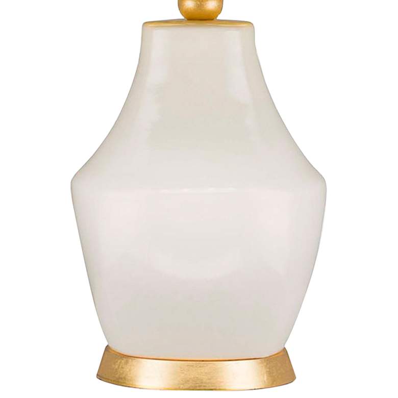 Image 4 Sunstrike Ivory Glazed Ceramic Accent Table Lamp more views