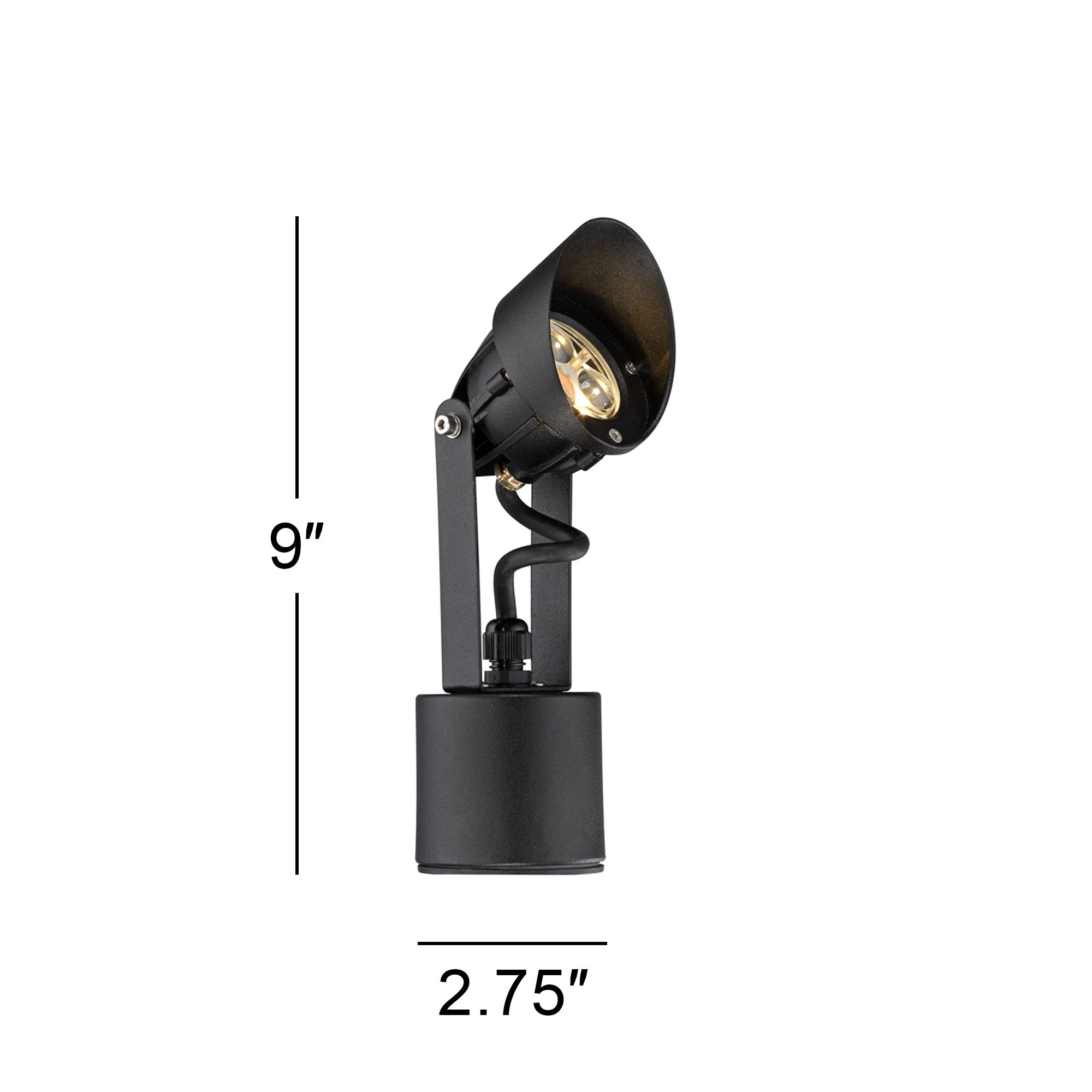 Super Duty 9" High Black Finish LED Landscape Spot Light in scene