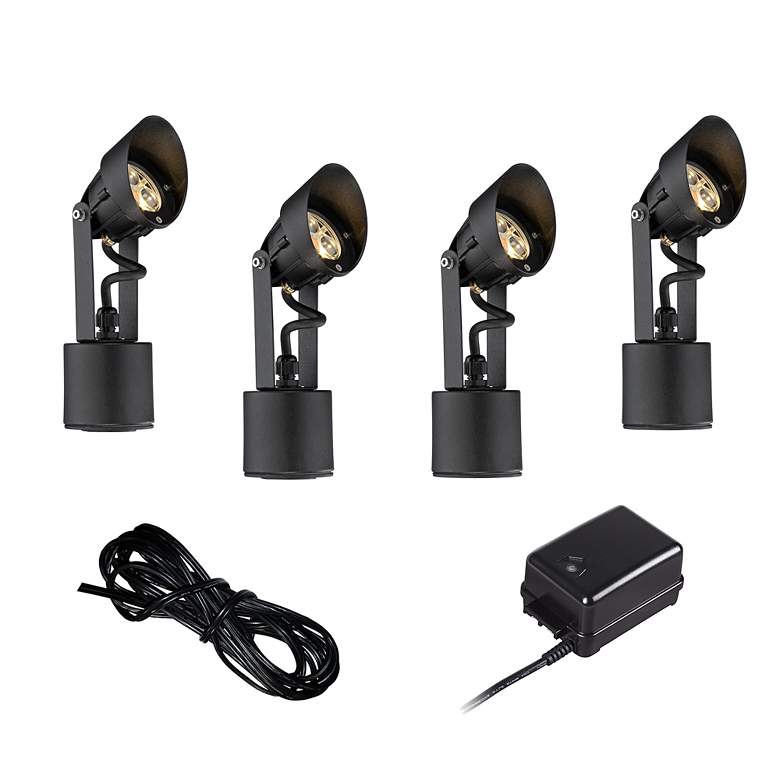 Image 1 Super Duty Black 6-Piece LED Landscape Lighting Set