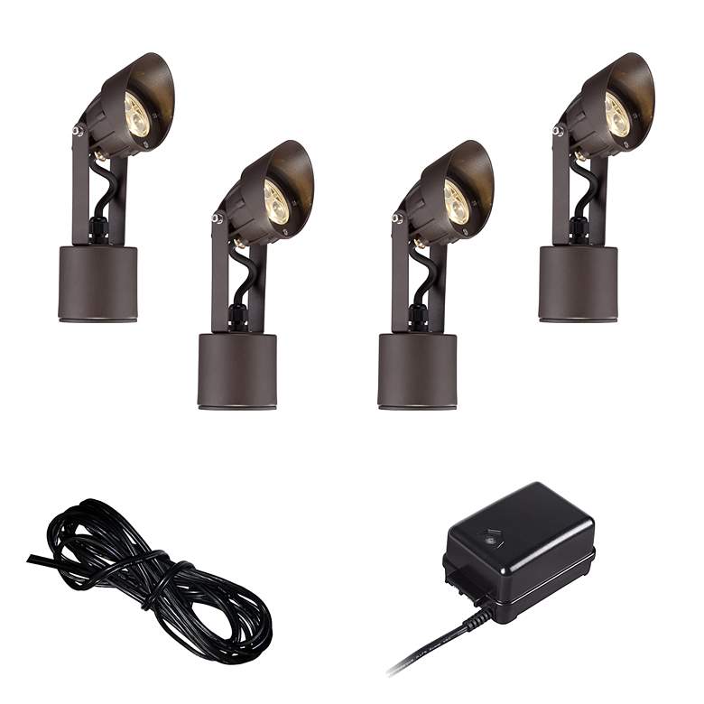 Image 1 Super Duty Bronze 6-Piece LED Landscape Lighting Set