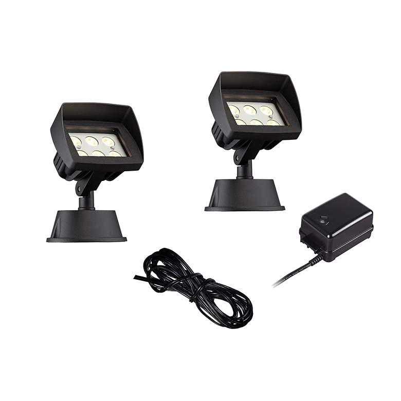 Image 1 Super Duty Eastham Black 4-Piece LED Landscape Lighting Set