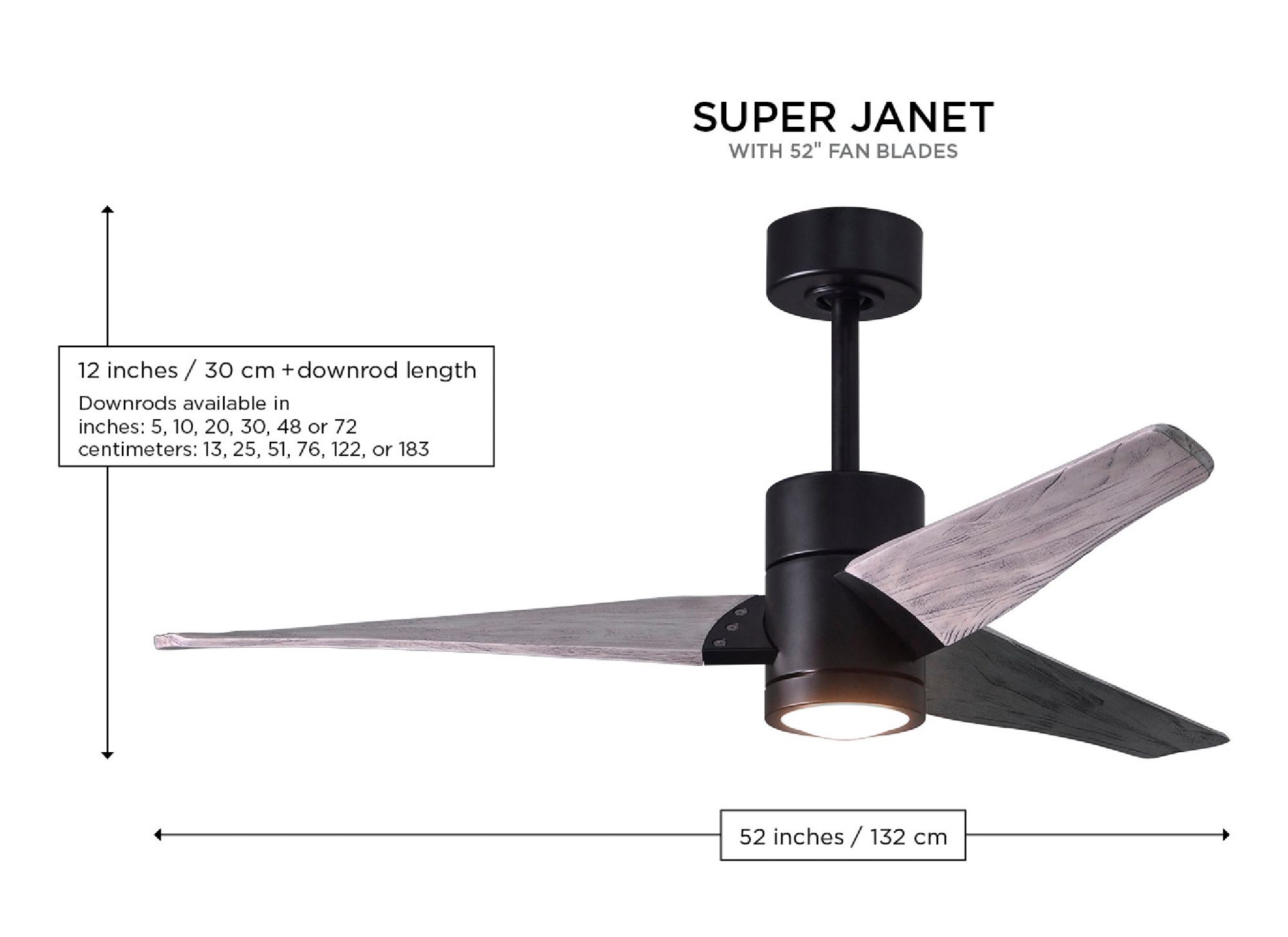 Super Janet - 52" Ceiling Fan - LED Ligh