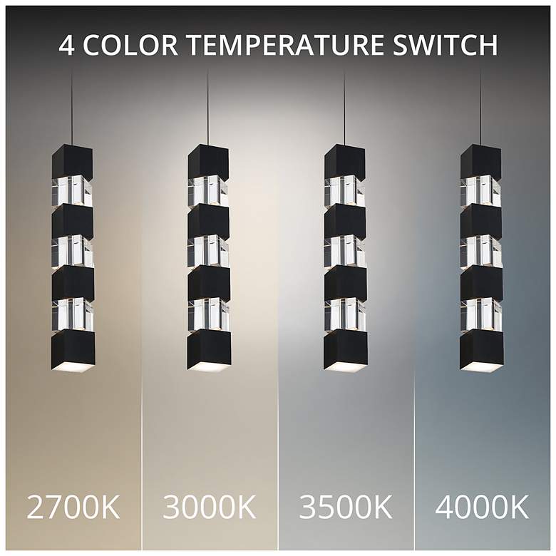 Image 5 Super Star 13.75"H x 2"W 1-Light Mini-Pendant in Black more views