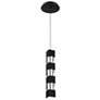 1_Super Star 13.75"H x 2"W 1-Light Mini-Pendant in Black