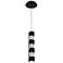 Super Star 13.75"H x 2"W 1-Light Mini-Pendant in Black