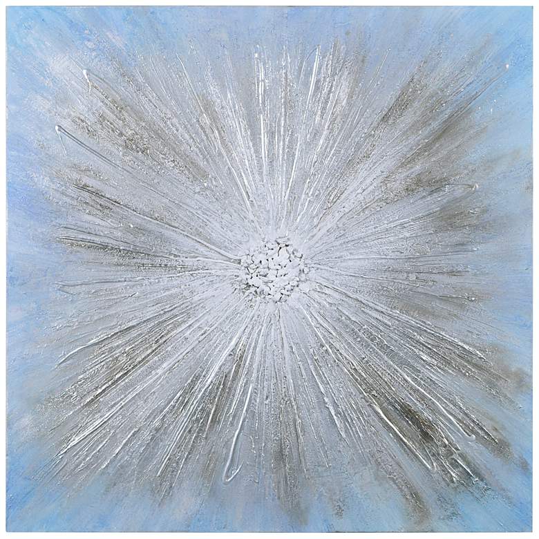 Image 3 Supernova 36 inch Square Hand-Painted Canvas Wall Art