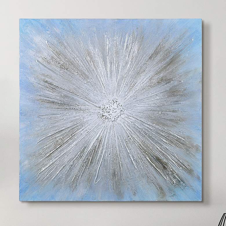 Image 2 Supernova 36" Square Hand-Painted Canvas Wall Art