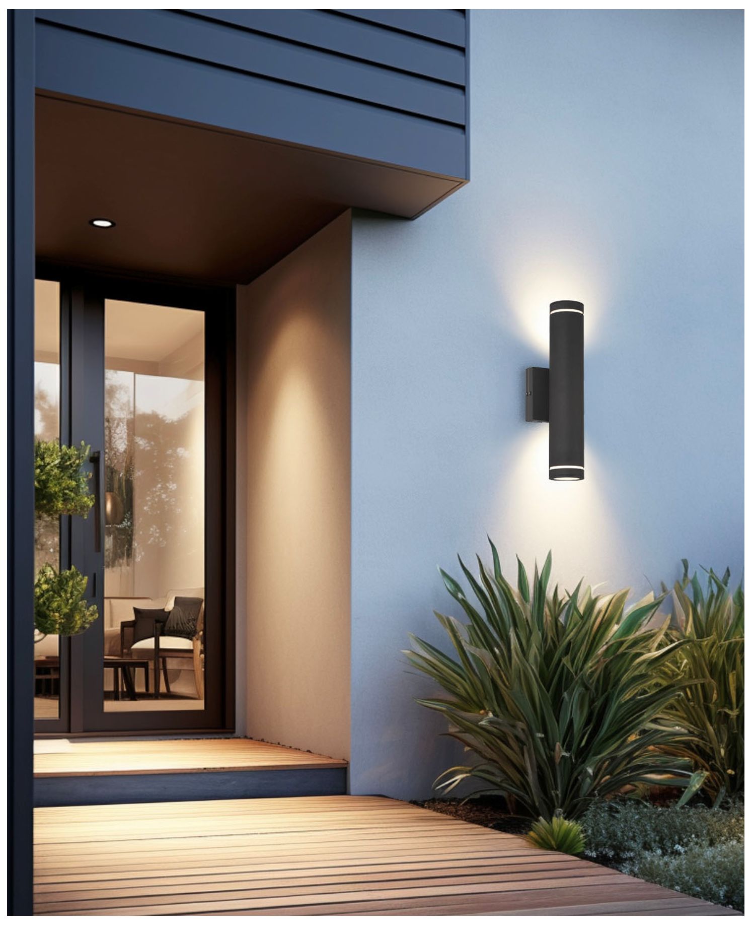 Image 4 Supotto 14" High Sand Black LED ADA Outdoor Wall Light more views
