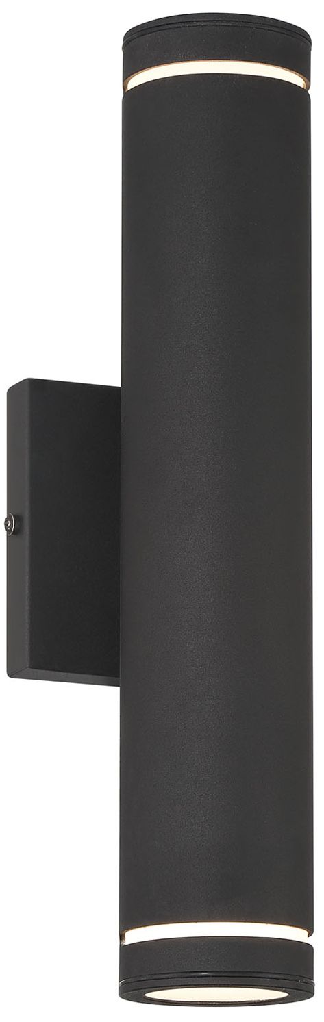 Supotto 14" High Sand Black LED ADA Outdoor Wall Light