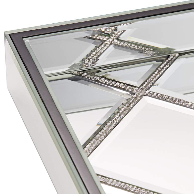 Image 2 Suprema 10 1/2" Wide Rhinestone Square Mirrored Tray more views