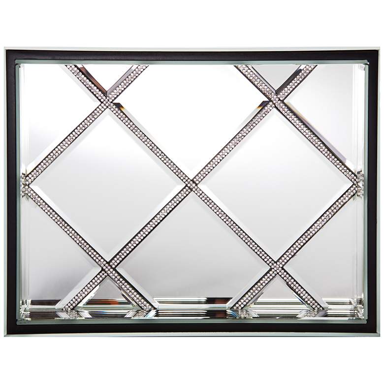 Image 3 Suprema 10 1/2" Wide Rhinestone Square Mirrored Tray more views