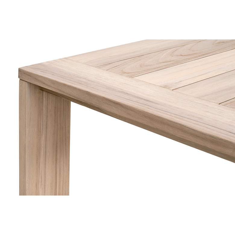 Image 2 Sur 94 1/4"W Gray Teak Wood Rectangular Outdoor Dining Table more views
