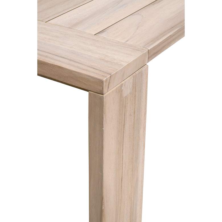 Image 5 Sur 94 1/4"W Gray Teak Wood Rectangular Outdoor Dining Table more views