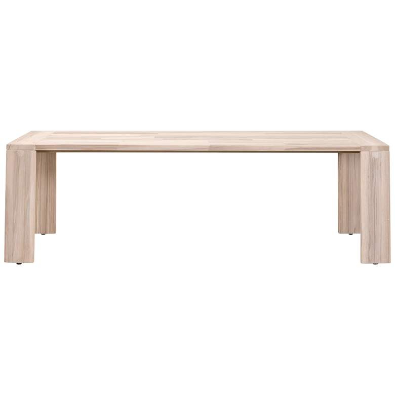 Image 6 Sur 94 1/4 inchW Gray Teak Wood Rectangular Outdoor Dining Table more views