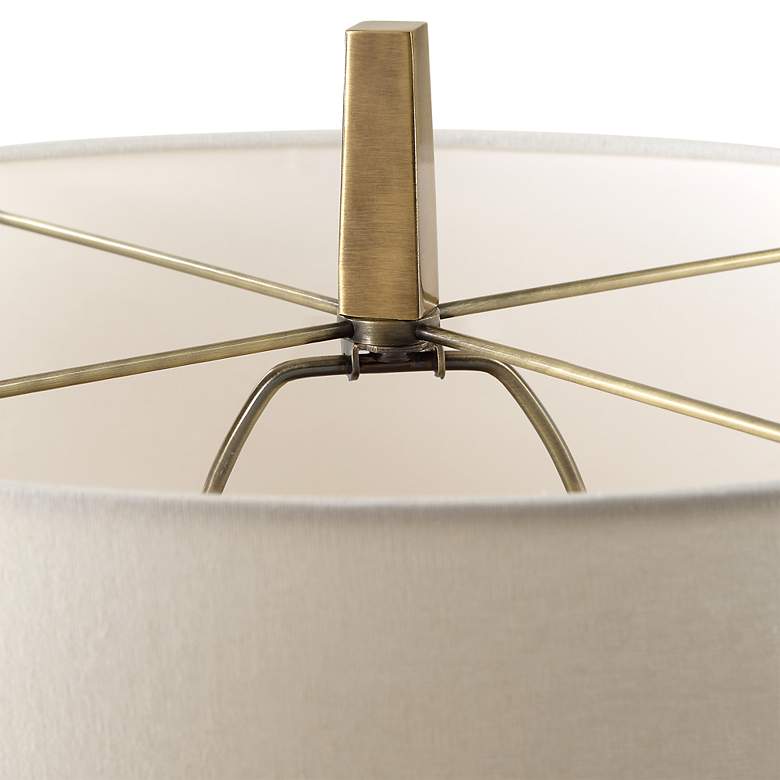 Image 7 Suranne 32 1/2" Brass Metal and Black Marble Table Lamp more views
