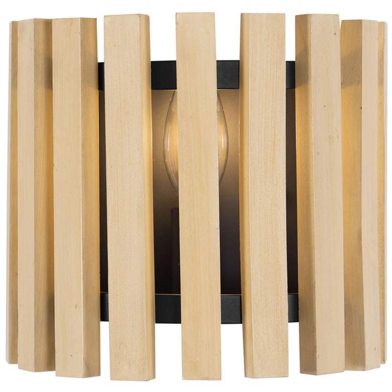 Image 1 Suratto 1-Lt Sconce - Matte Black/Honey Blonde