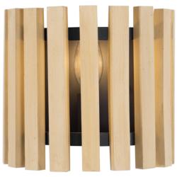 Suratto 1-Lt Sconce - Matte Black/Honey Blonde