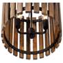 2_Suratto 12" Wide Black and Walnut Cylinder Mini Pendant more views