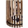 5_Suratto 12" Wide Black and Walnut Cylinder Mini Pendant more views