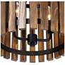 6_Suratto 12" Wide Black and Walnut Cylinder Mini Pendant more views