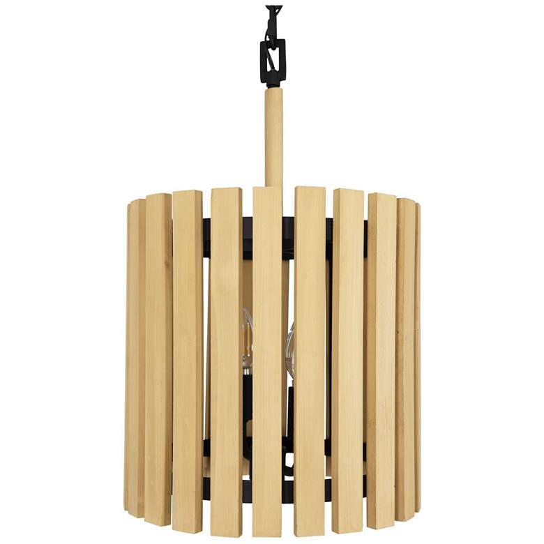 Image 1 Suratto 2-Lt Pendant - Matte Black/Honey Blonde