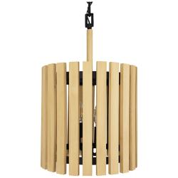 Suratto 2-Lt Pendant - Matte Black/Honey Blonde
