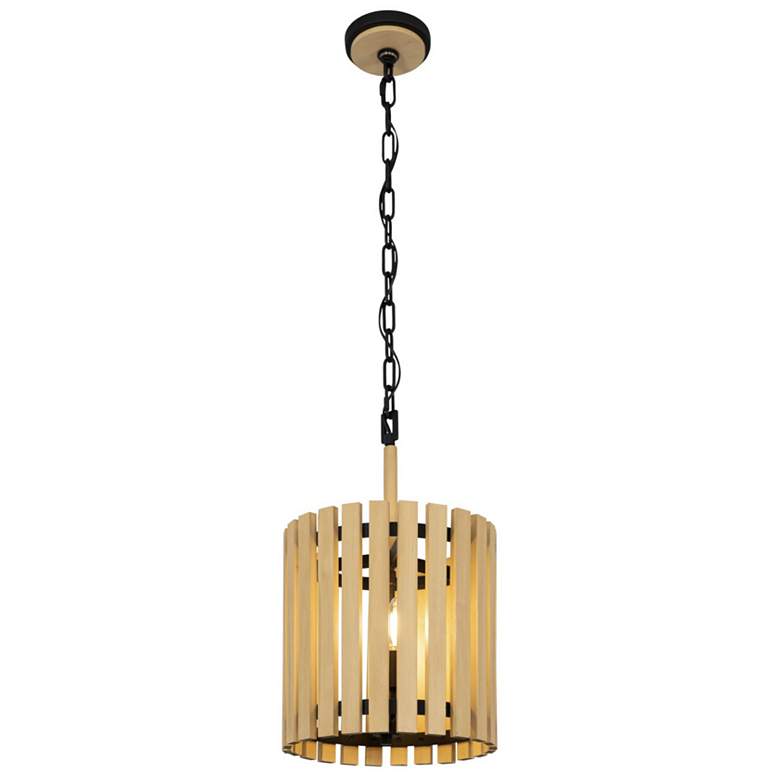 Image 4 Suratto 2-Lt Pendant - Matte Black/Honey Blonde more views