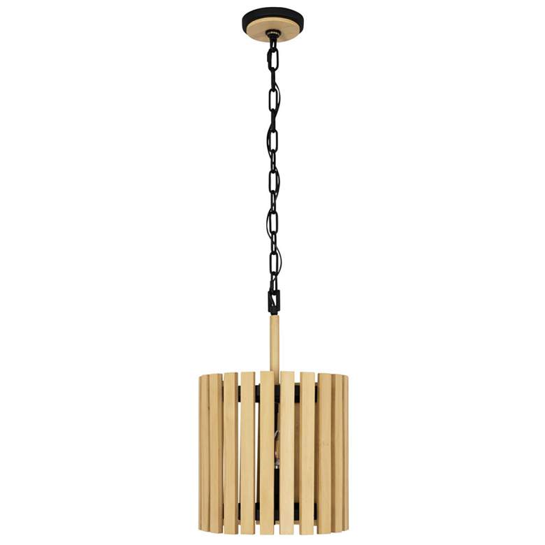 Image 5 Suratto 2-Lt Pendant - Matte Black/Honey Blonde more views