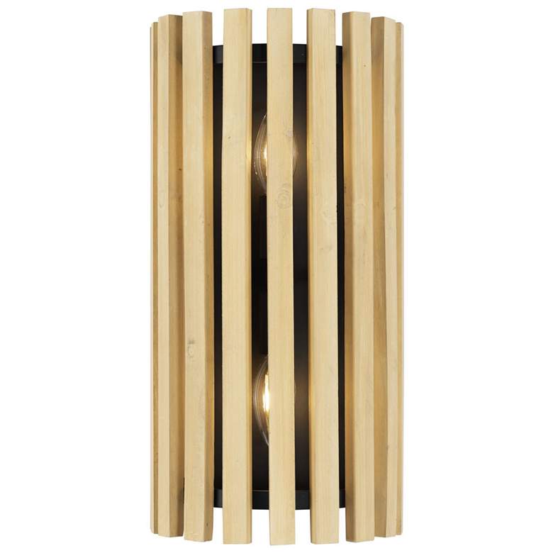 Image 1 Suratto 2-Lt Sconce - Matte Black/Honey Blonde