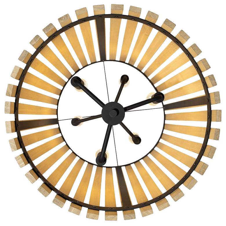 Image 2 Suratto 6-Lt Foyer - Matte Black/Honey Blonde more views