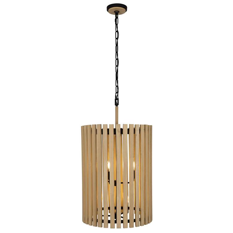 Image 3 Suratto 6-Lt Foyer - Matte Black/Honey Blonde more views