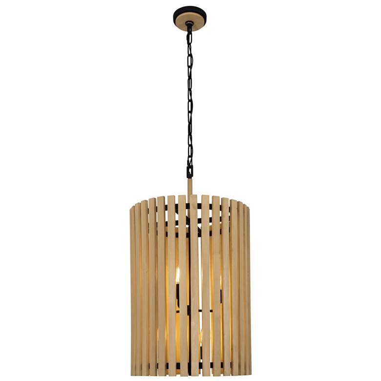 Image 4 Suratto 6-Lt Foyer - Matte Black/Honey Blonde more views