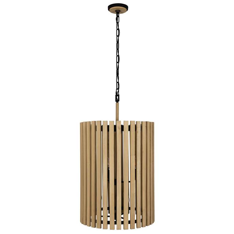 Image 5 Suratto 6-Lt Foyer - Matte Black/Honey Blonde more views