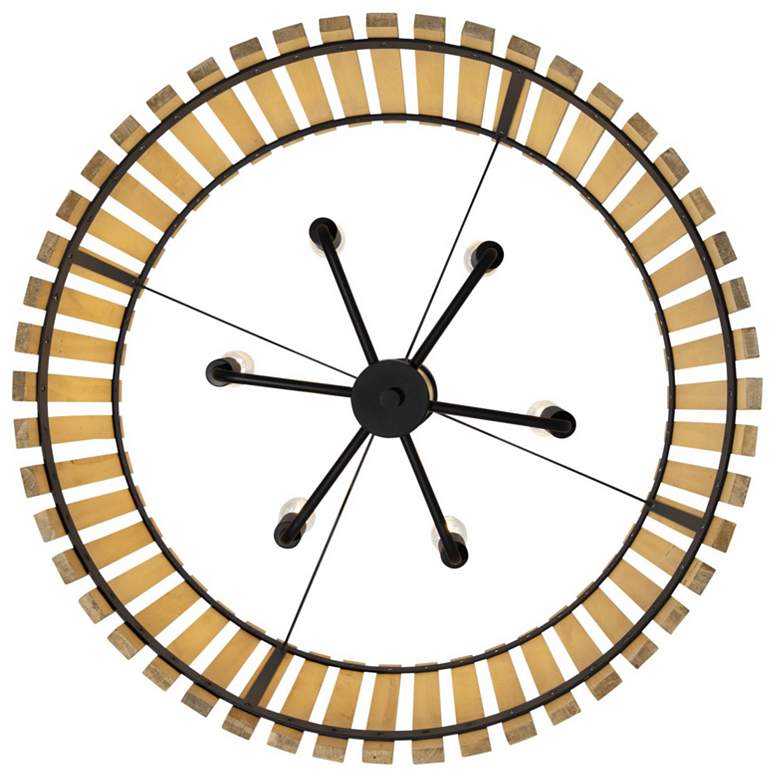 Image 3 Suratto 6-Lt Pendant - Matte Black/Honey Blonde more views