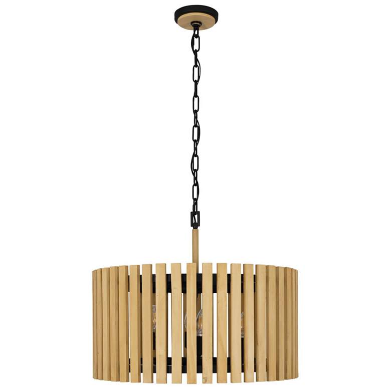 Image 5 Suratto 6-Lt Pendant - Matte Black/Honey Blonde more views